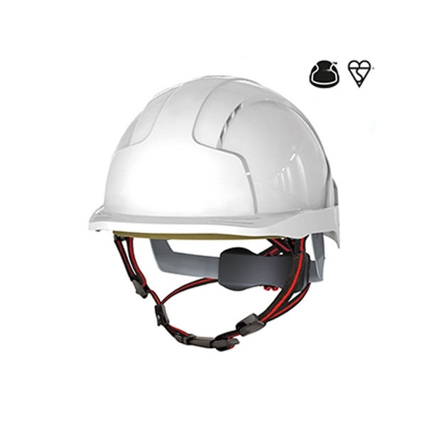Picture of JSP AJS260-000-100 EVOLite Skyworker Industrial Climbing Helmet - White