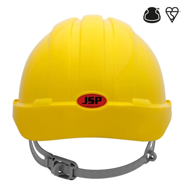 Picture of JSP AJF030-000-100 10 x EVO2 Safety Helmet with Slip Ratchet - White - Vented