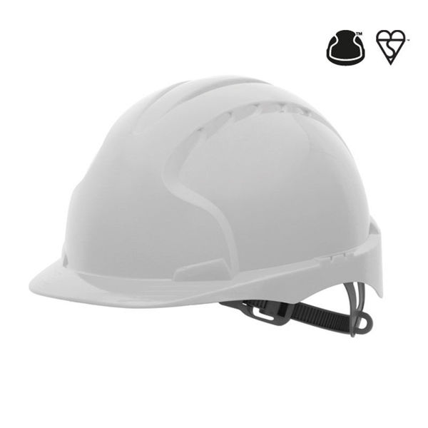 Picture of JSP AJE030-000-100 10 x EVO2 Safety Helmet with Slip Ratchet - White