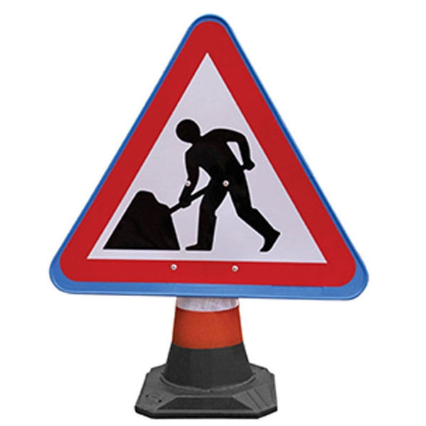 Picture of JSP HCA010-301-100 5 x Portacone Sign Black Road Works