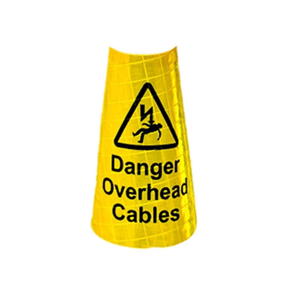 Picture of JSP JUB065-200-000 50 x 75cm Yellow Sleeve Danger Overhead Cables