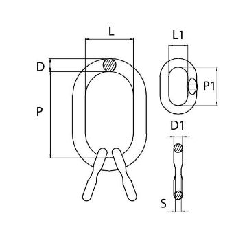 Picture of GT Lifting G10QA7 Grade 10 Quad Master Link Assemblies