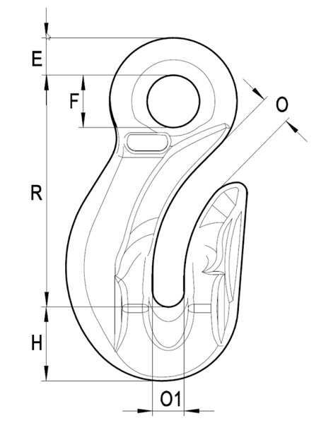 Picture of GT Lifting G10EGH6 GT Grade 10 Eye Grab Shortening Hook