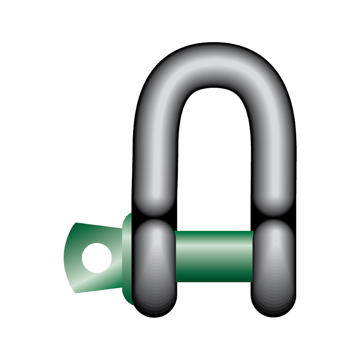 Picture of GT Lifting GPSCD.33 Green Pin Standard Dee Shackles with Screw Collar Pin