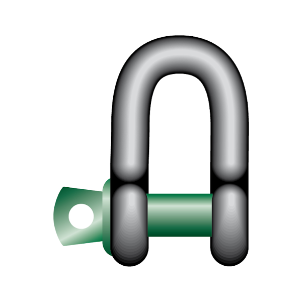 Picture of GT Lifting GPSCD.33 Green Pin Standard Dee Shackles with Screw Collar Pin