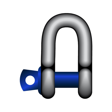 Picture of GT Lifting BPSCD.5 GT Blue Pin Standard Dee Shackles with Screw Pin