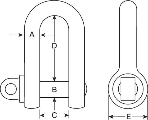 Picture of GT Lifting CDZP5/CDHDG5 Commercial Shackle Dee Type Screw Collar Pin