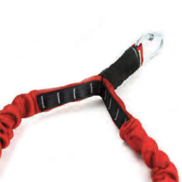Picture of Guardian PAL4B Twin Shock absorbing webbing fall arrest 2m lanyard with delta link and alloy karabiners