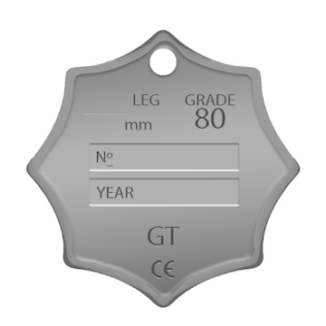 Picture of GTLifitng G80TAGX Grade 80 Spare Cobra Chain Tag