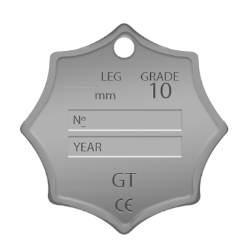 Picture of GT Lifting G10TAGX Grade 10 Spare Chain Tags