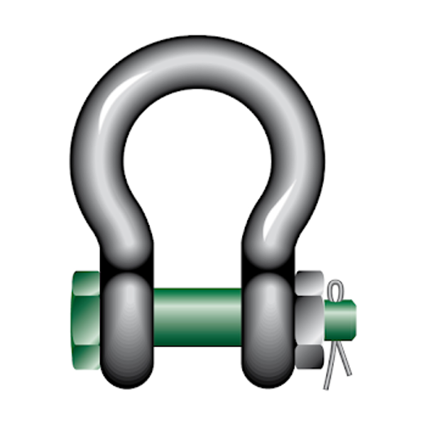 Picture of GTLifting GPSAB Green Pin Standard Bow Shackles