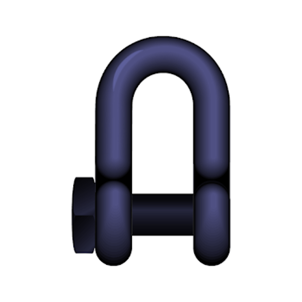 Picture of Danish Blue Painted High Tensile Square Head Dee Shackles