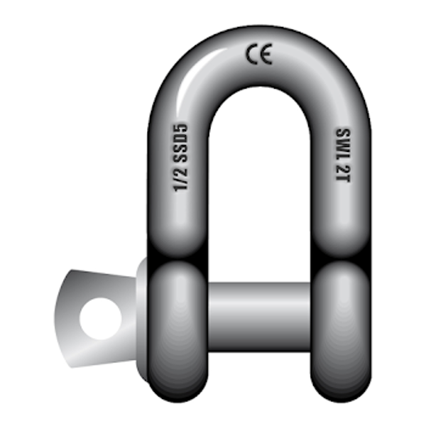 Picture of Stainless Steel High Tensile Screw Pin Dee Shackle - SSHTDS