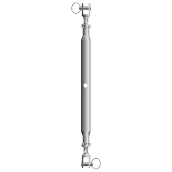 Picture of Stainless Steel Closed Body Rigging Screws c/w Locknuts Jaw - Jaw