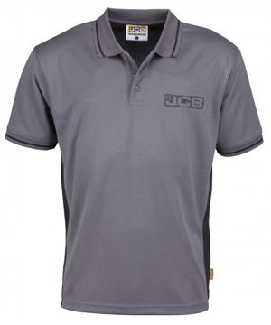 Picture of JCB Trade Grey Performance Polo T-shirt