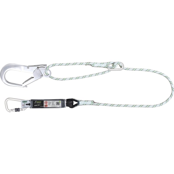 Picture of Kratos FA 30 514 20 2.0m Energy Absorbing Kernmantle Rope Lanyard W/ Ring Adjuster