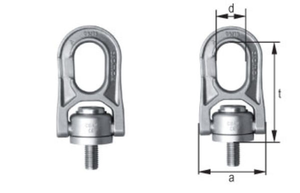 William Hackett Cromox Grade 6 Swivel Lifting Point CDAW
