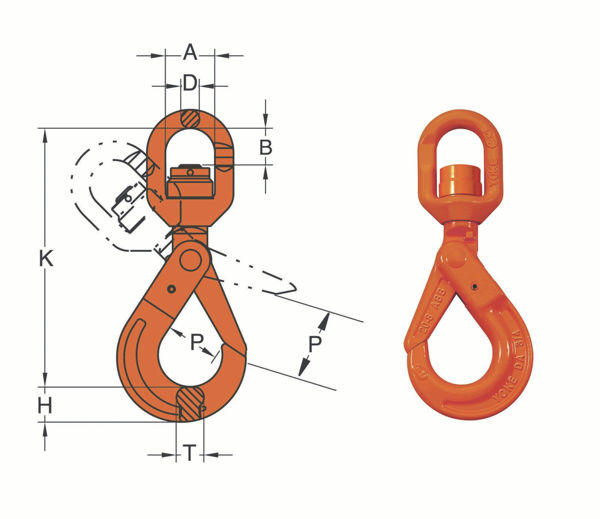 William Hackett DA Swivel Self Locking Hook