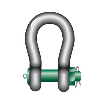 Green Pin Heavy Duty Bow Shackles with Safety Nut and Bolt Pin