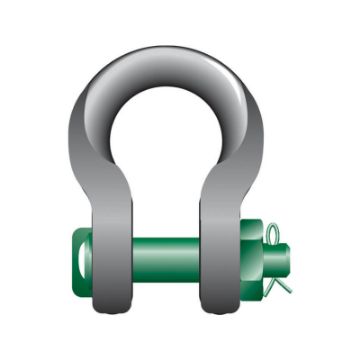 Green Pin Sling Shackles Bow Type with Safety Nut and Bolt Pin