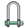 Green Pin Wide Mouth Dee Shackle With Safety Nut & Bolt