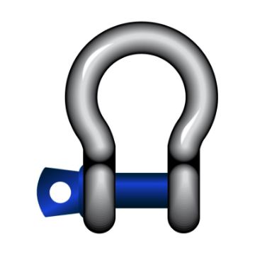 GT Blue Pin Standard Bow Shackles with Screw Pin