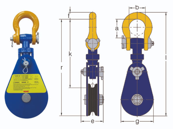 William Hackett Light Snatch Block W/ Shackle