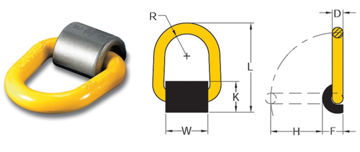 William Hackett Grade 8 Weld on 'D' Ring (Lashing)