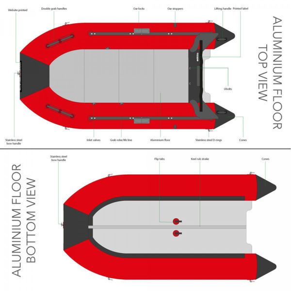 Inflatable Boat with Aluminium Floor (3.2m - 6m)