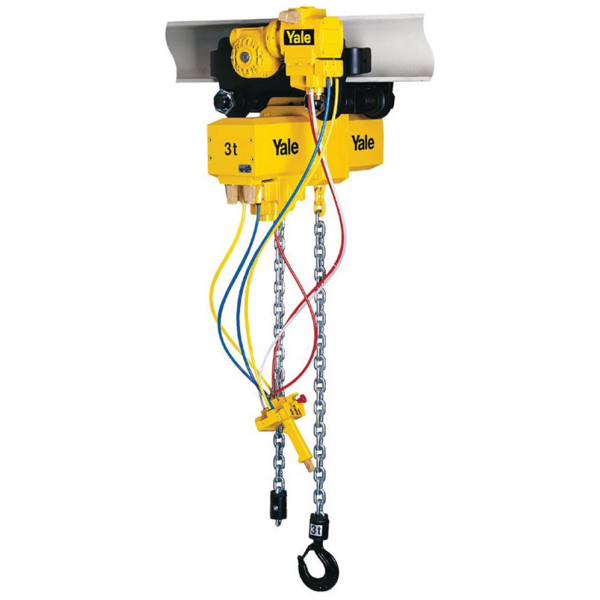 CPA Heavy Duty Pneumatic Chain Hoist - Geared Travel Trolley	