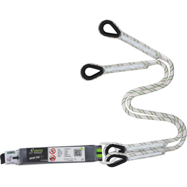 Picture of Kratos FA 30 600 13 1.3m Forked Energy Absorbing Kernmantle Rope Lanyard
