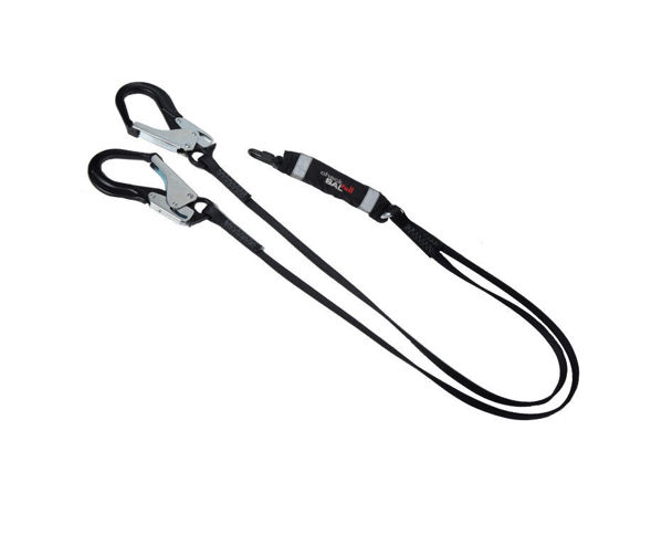 Picture of Guardian G-SAL Shock absorbing lanyard 140kg rated 1.8m adjustable web Aluminium snap hook