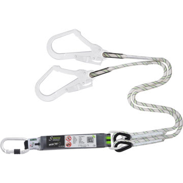 Picture of Kratos FA 30 600 10 1.0m Forked Energy Absorbing Kernmantle Rope Lanyard W/ Connectors