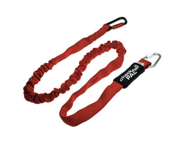 Picture of Guardian PAL4B Twin Shock absorbing webbing fall arrest 2m lanyard with delta link and alloy karabiners
