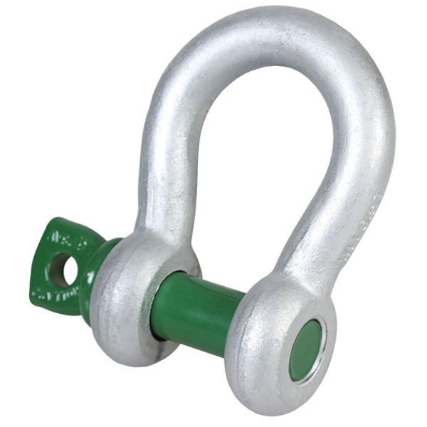 GT Lifting Green Pin Bow Shackles With Screw Collar Pin	