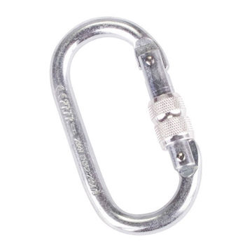 RidgeGear 17mm Steel Screwgate Karabiner