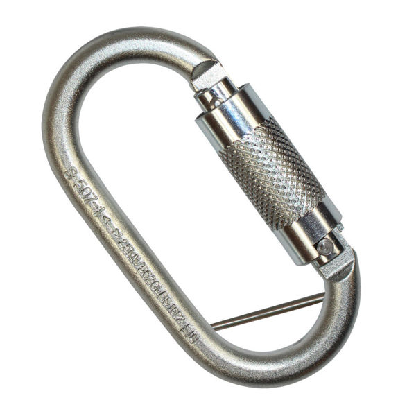 RidgeGear 17mm Steel Twistlock Karabiner with retaining pin