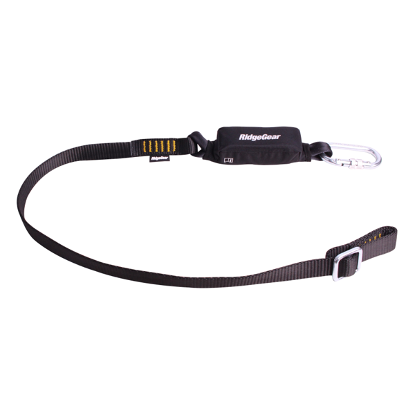 RidgeGear RGL13 Single Leg Adjustable Webbing Lanyard & Shock Absorber