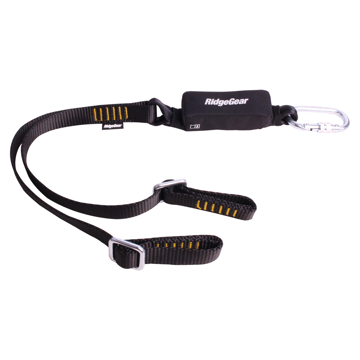 RidgeGear RGL16 Twin Leg Adjustable Webbing Lanyard & Shock Absorber