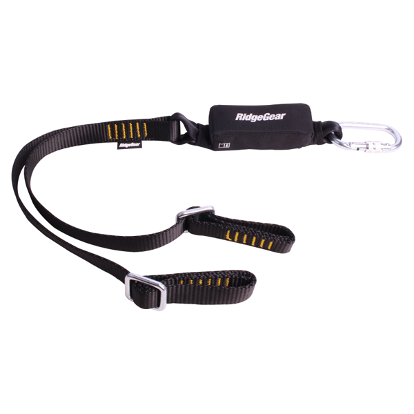 RidgeGear RGL16 Twin Leg Adjustable Webbing Lanyard & Shock Absorber