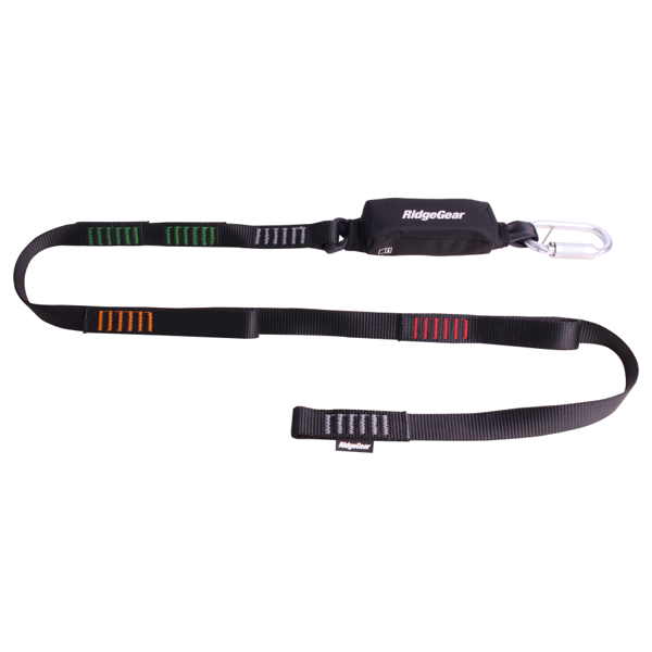 RidgeGear RGL30 Single Leg Webbing Tie Back Lanyard & Shock Absorber