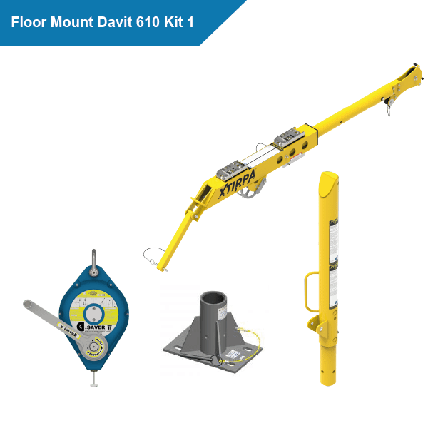 Xtirpa Floor Mount Davit 610 Kit 1