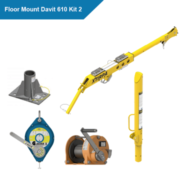 Xtirpa Floor Mount Davit 610 Kit 2
