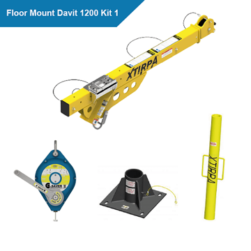 Xtirpa Floor Mount Davit 1200 Kit 1