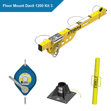 Xtirpa Floor Mount Davit 1200 Kit 3