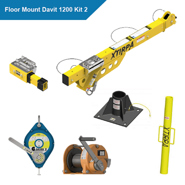 Xtirpa Floor Mount Davit 1200 Kit 2