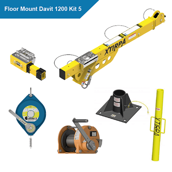 Xtirpa Floor Mount Davit 1200 Kit 5