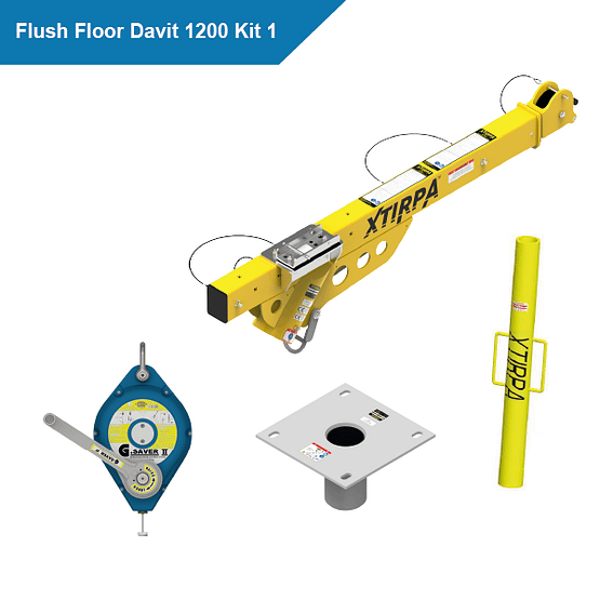 Xtirpa Flush Floor Davit 1200 Kit 1