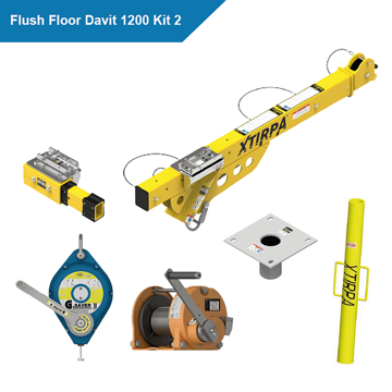 Xtirpa Flush Floor Davit 1200 Kit 2