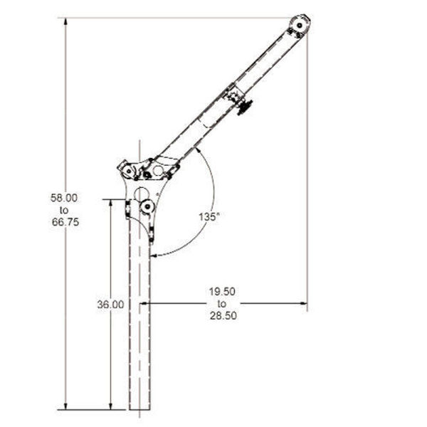 Abtech 30105 Large Upper Davit Arm